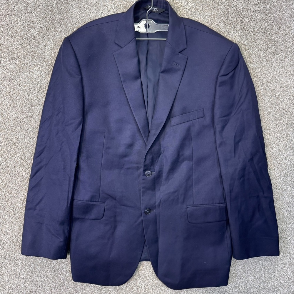 Jos. A. Bank Suit Jacket Mens 44 Blazer Navy Blue Two Button EUC